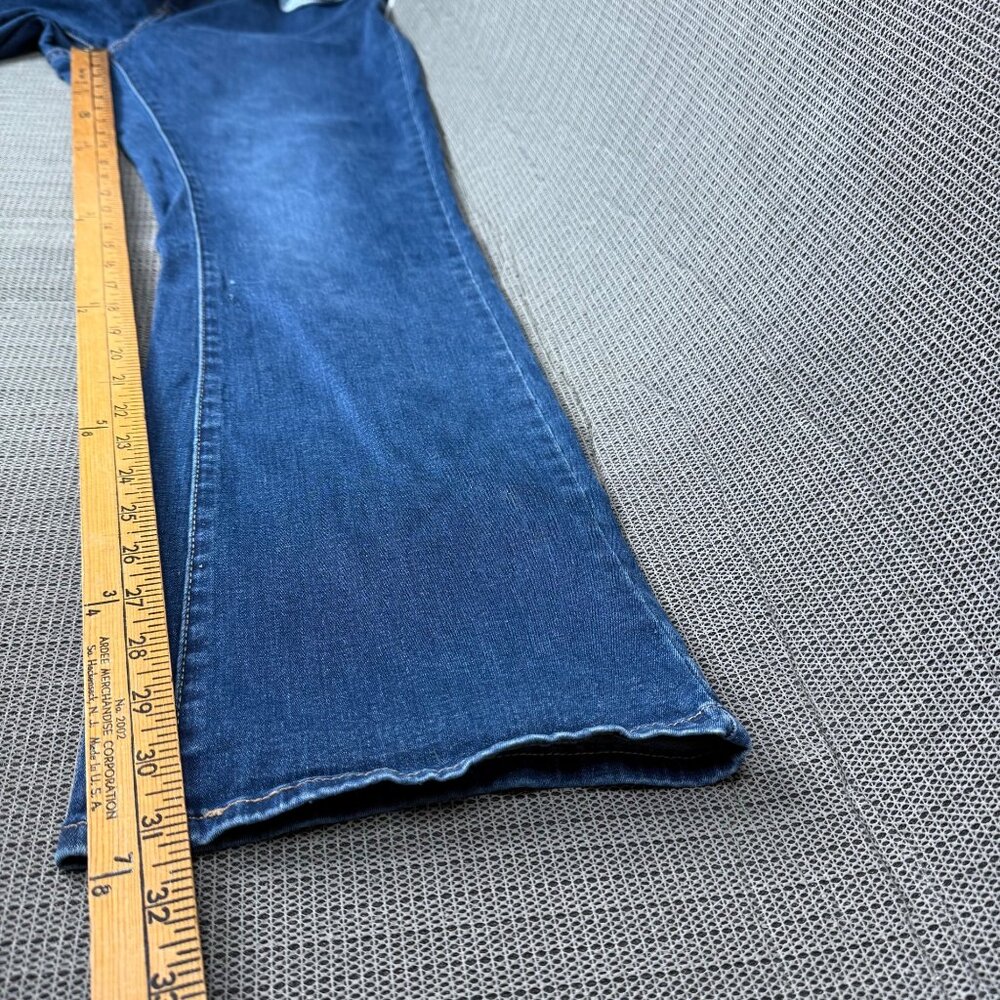 Levis Womens W32 L32 Blue Curvy Bootcut Mid-Rise Denim Jeans Stretch - Picture 7 of 13